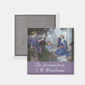 Aimant Annonciation de John William Waterhouse (Recto/Verso)