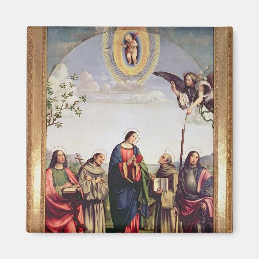 Aimant Annonciation et saints, 1500 (Devant)