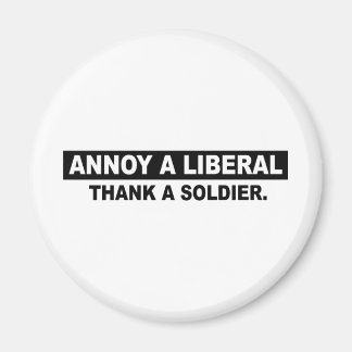 AIMANT ANNOY A UN LIBÉRAL. MERCI À UN SOLDAT