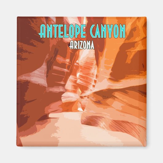 Aimant Antelope Canyon Page Arizona Vintage (Devant)