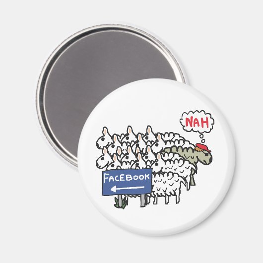Aimant Anti Facebook (Recto/Verso)