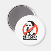 AIMANT ANTI-OBAMA / CHANGEMENT POUR LE PIRE (Recto/Verso)