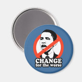 AIMANT ANTI-OBAMA / CHANGEMENT POUR LE PIRE (Recto/Verso)