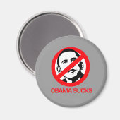 Aimant Anti-Obama - Obama sucks (Recto/Verso)