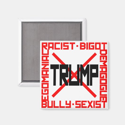 Aimant Anti-Trump (Recto/Verso)
