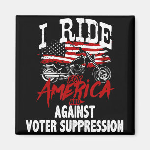 Aimant Anti Trump Biker Résiste contre la suppression des