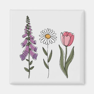 Aimant Anti-Trump subtil - Tulipe Daisy Foxglove III