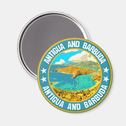 Aimant Antigua-et-Barbuda (Recto/Verso)