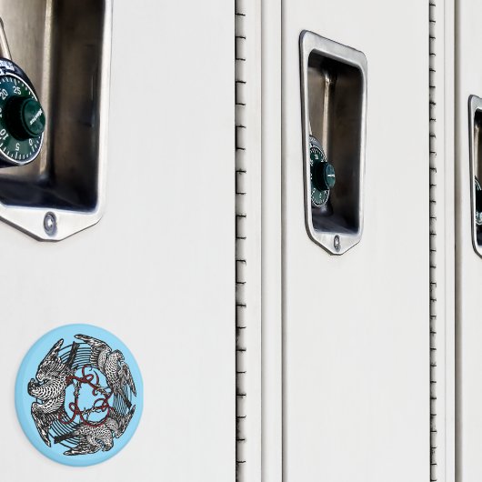 Aimant Antique Bookplate Trois Hawks William de Morgan (In situ (casier))