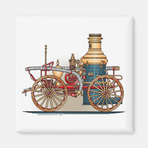 Aimant antique de carré de camion d'ouvrier charg