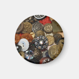 Aimant antique de collage de bouton (rond)