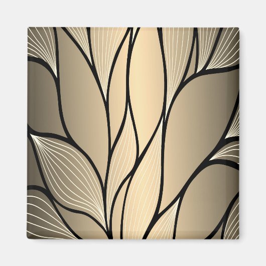 Aimant Antique Gold Creative Leave Motif (Devant)