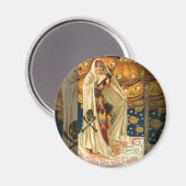 Aimant Antique Halloween Jack-o'-lantern Costume Femme (Recto/Verso)