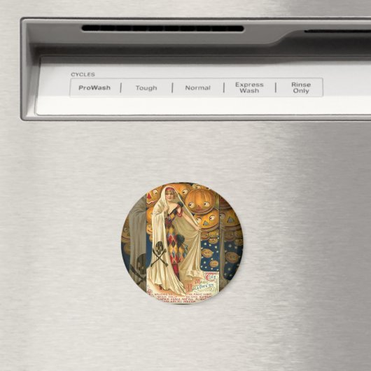 Aimant Antique Halloween Jack-o'-lantern Costume Femme (In Situ (Lave-vaisselle))