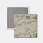 Aimant Antique Map of Channel, 1666 (Recto/Verso)