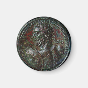 AIMANT ANTIQUE ROMAIN BRONZE MEDALLION SEPTIMUS SÉVERS