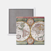 Aimant Antique vieille carte inspirée (12) (Recto/Verso)