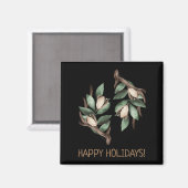 Aimant Antler avec branche verte (Recto/Verso)