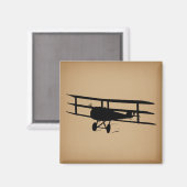 Aimant Antque Airplane Silhouette (Recto/Verso)
