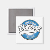 Aimant Anvers belgique logo vintage carte postale (Recto/Verso)