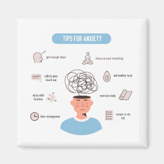 Aimant Anxiety Tips Minimal Mental Health Art