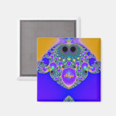 Aimant ANYA ~ Motif Abstrait ~ bleu violet jaune ~ (Recto/Verso)