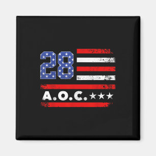 Aimant Aoc 2028 A.o.c. 2028 Pour Président American Flag