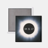 Aimant Août 2017 Total Solar Eclipse in Black and White (Recto/Verso)