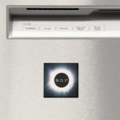 Aimant Août 2017 Total Solar Eclipse in Black and White (In Situ (Lave-vaisselle))