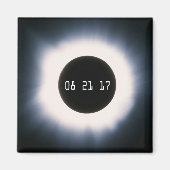 Aimant Août 2017 Total Solar Eclipse in Black and White (Devant)