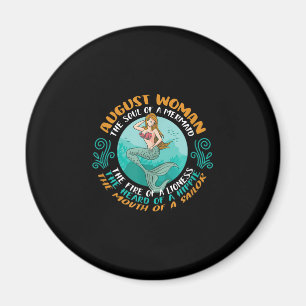 Aimant Août Femme Âme De Mermaid Leo Zodiac Anniversaire