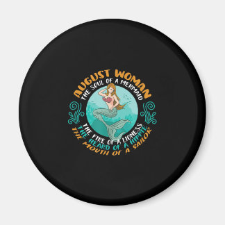 Aimant Août Femme Âme De Mermaid Leo Zodiac Anniversaire