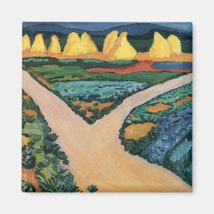 Aimant Août Macke peinture, Champs végétaux