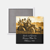 AIMANT APACHES ET GERONIMO CONDUISANT UNE VOITURE À MOTEU (Recto/Verso)