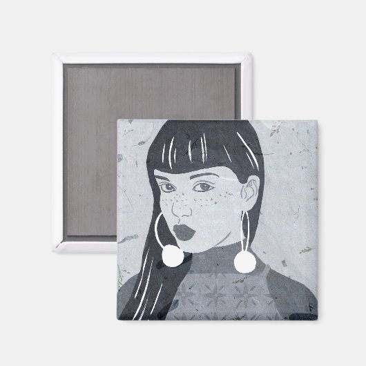 Aimant Aperçu du portrait nocturne (Recto/Verso)