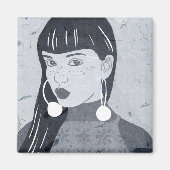 Aimant Aperçu du portrait nocturne (Devant)