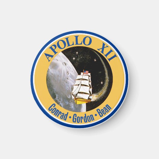 Aimant Apollo 12 : Retour à la Lune ! (Devant)