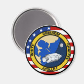 Aimant Apollo 1 : Grissom, Blanc et fromage. (Recto/Verso)