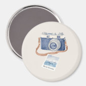 Aimant Appareil Photo Blue Ocean (Recto/Verso)