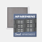 Aimant "Appartement Sweet Apartment" (Recto/Verso)