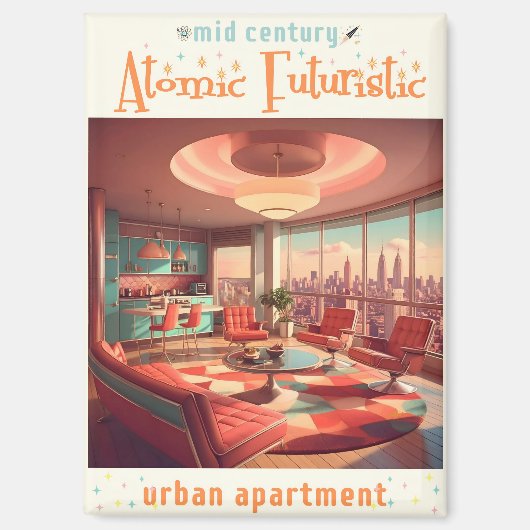Aimant Appartement Urbain Futuriste Atomique (Recto)