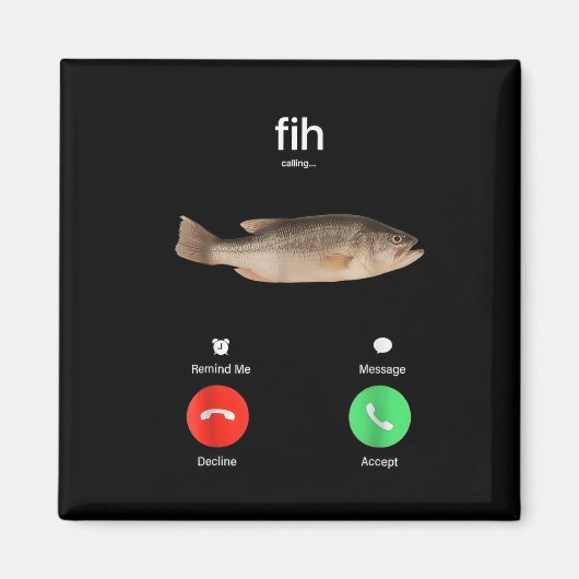 Aimant Appel de Fih Message de rappel Refuser Accepter Té (Devant)