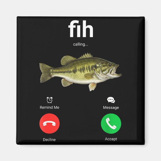 Aimant Appel Fih Déclin Accepter Appel Téléphonique Drôle (Devant)