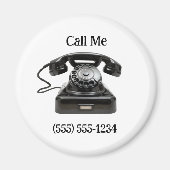 Aimant Appelez-moi Téléphone à l'ancienne mode Téléphone (Devant)