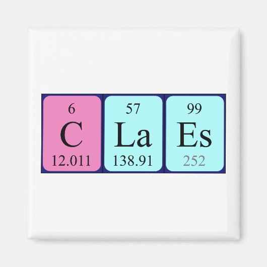 Aimant Appelle l'aimant de nom de table périodique (Devant)