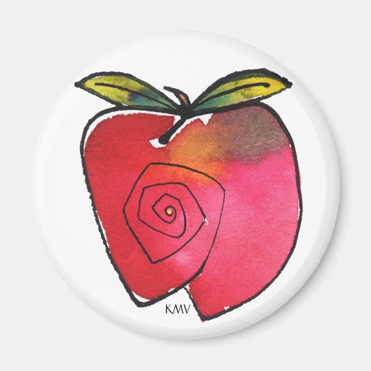 Aimant Apple, Arrondi (Devant)