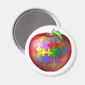 Aimant Apple de puzzle 3D (Recto/Verso)