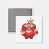 Aimant Apple Fun Vacances joyeuses Tropical Drink Party (Recto/Verso)