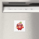 Aimant Apple Fun Vacances joyeuses Tropical Drink Party (In Situ (Lave-vaisselle))