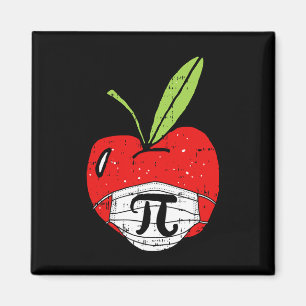 Aimant Apple Pi-day Cute Visage Masque Enseignant Quaran 